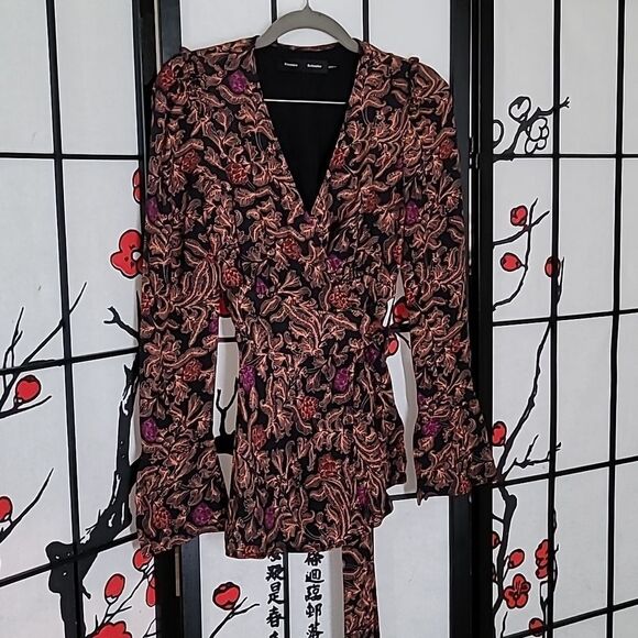 PROENZA SCHOULER PAISLEY PRINT GEORGETTE WRAP TOP - Picture 3 of 13